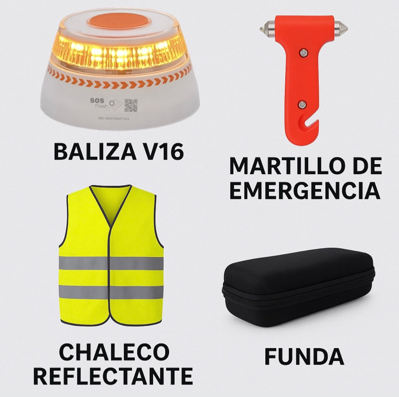 Kit de Emergencia Vial SOS Flash – Completo y Homologado